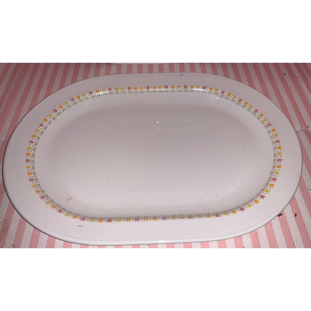 Corning Centura April Tulip Oval Platter 12-1/4" x 9"